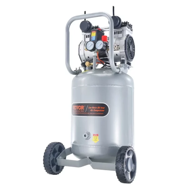 Vzduchový kompresor 49L Whisper Compressor 2HP. Vzduchové čerpadlo Bezolejový 8bar kompresor Jednofázový Hladina hluku ≤63dB Ideálny na hustenie pneumatík Opravy áut Maľovanie Drevených výrobkov – Obrázok 7