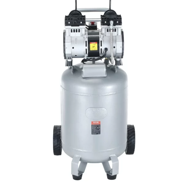 Vzduchový kompresor 49L Whisper Compressor 2HP. Vzduchové čerpadlo Bezolejový 8bar kompresor Jednofázový Hladina hluku ≤63dB Ideálny na hustenie pneumatík Opravy áut Maľovanie Drevených výrobkov – Obrázok 4