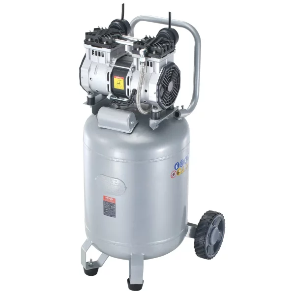 Vzduchový kompresor 49L Whisper Compressor 2HP. Vzduchové čerpadlo Bezolejový 8bar kompresor Jednofázový Hladina hluku ≤63dB Ideálny na hustenie pneumatík Opravy áut Maľovanie Drevených výrobkov – Obrázok 3