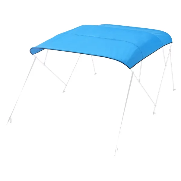 Náhradná plachta na bimini strechu (4 oblúky) vyrobená z 600D polyesteru, vodotesná markíza na loď s úložným vreckom (bez podpornej tyče) 246-262 cm (Š) modrá – Obrázok 3