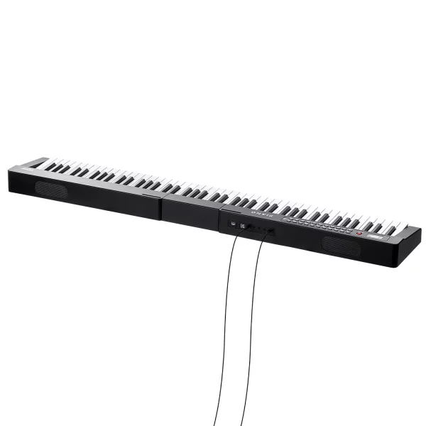 Digitálne piano  s 88 klávesmi, polovyvážené klávesy, prenosná sada elektrického klavíra v plnej veľkosti s 1000 notami, vstavané reproduktory, sustain pedál, slúchadlá, Bluetooth, MIDI, USB pre začiatočníkov. – Obrázok 2