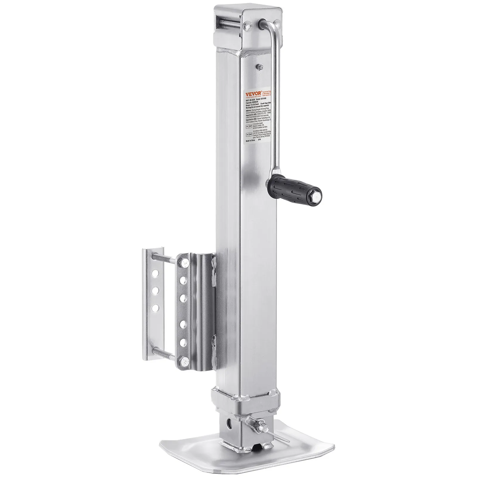 Zdvihák pre prívesy, statická nosnosť 3628 kg, otočný stojan pre vysoké zaťaženie, parkovací zdvihák 195 – 1005 mm s rukoväťou pre karavany, konské prívesy, úžitkové prívesy a jachtárske prívesy – Obrázok 5