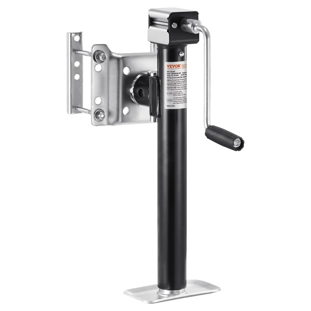 Zdvihák prívesu, dynamická nosnosť 2267 kg, podpera prívesu, obytný príves, otočná podpera, zdvíhací stojan 365 mm s rukoväťou pre karavany, konské prívesy, úžitkové prívesy a jachtárske prívesy