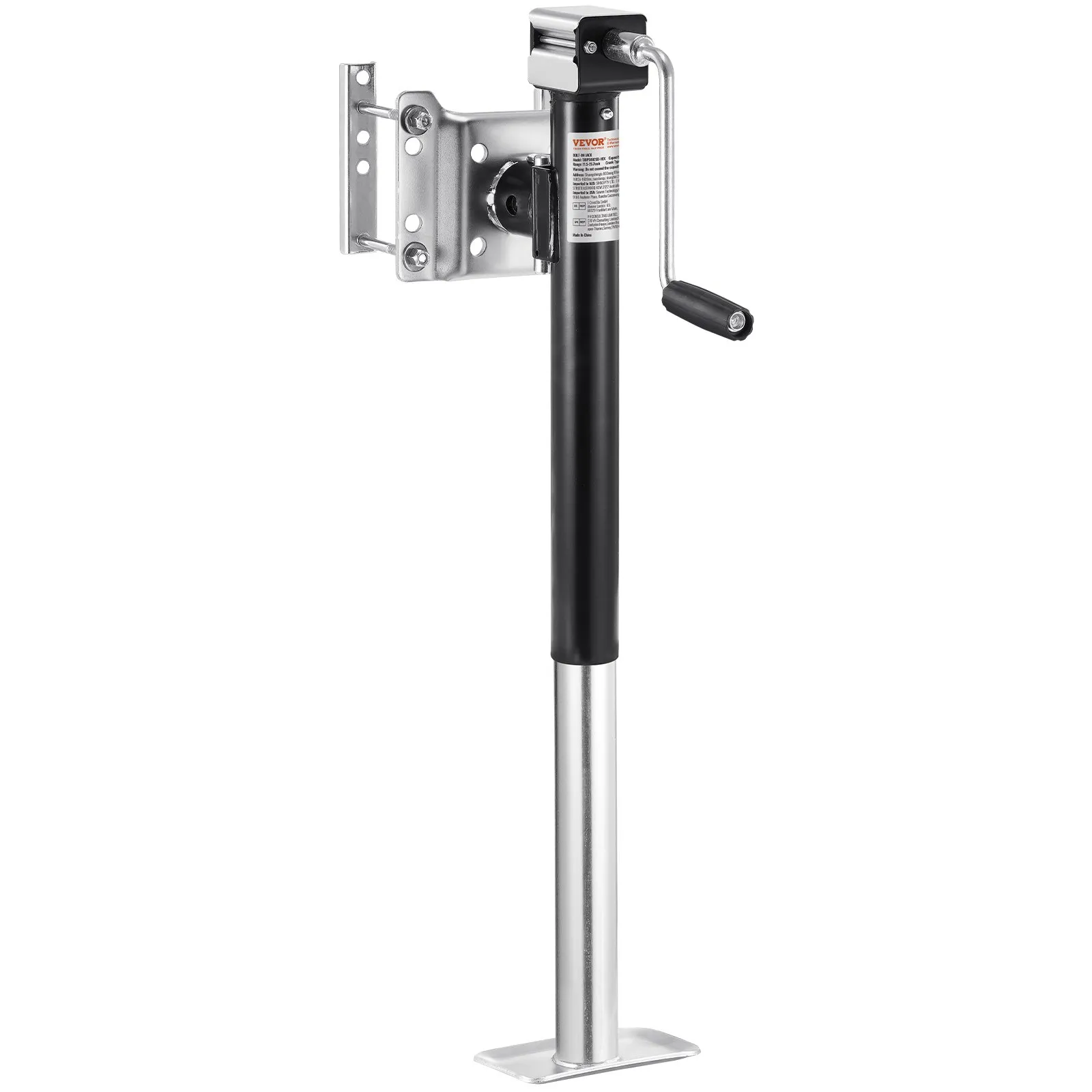 Zdvihák prívesu, dynamická nosnosť 2267 kg, podpera prívesu, obytný príves, otočná podpera, zdvíhací stojan 365 mm s rukoväťou pre karavany, konské prívesy, úžitkové prívesy a jachtárske prívesy – Obrázok 4