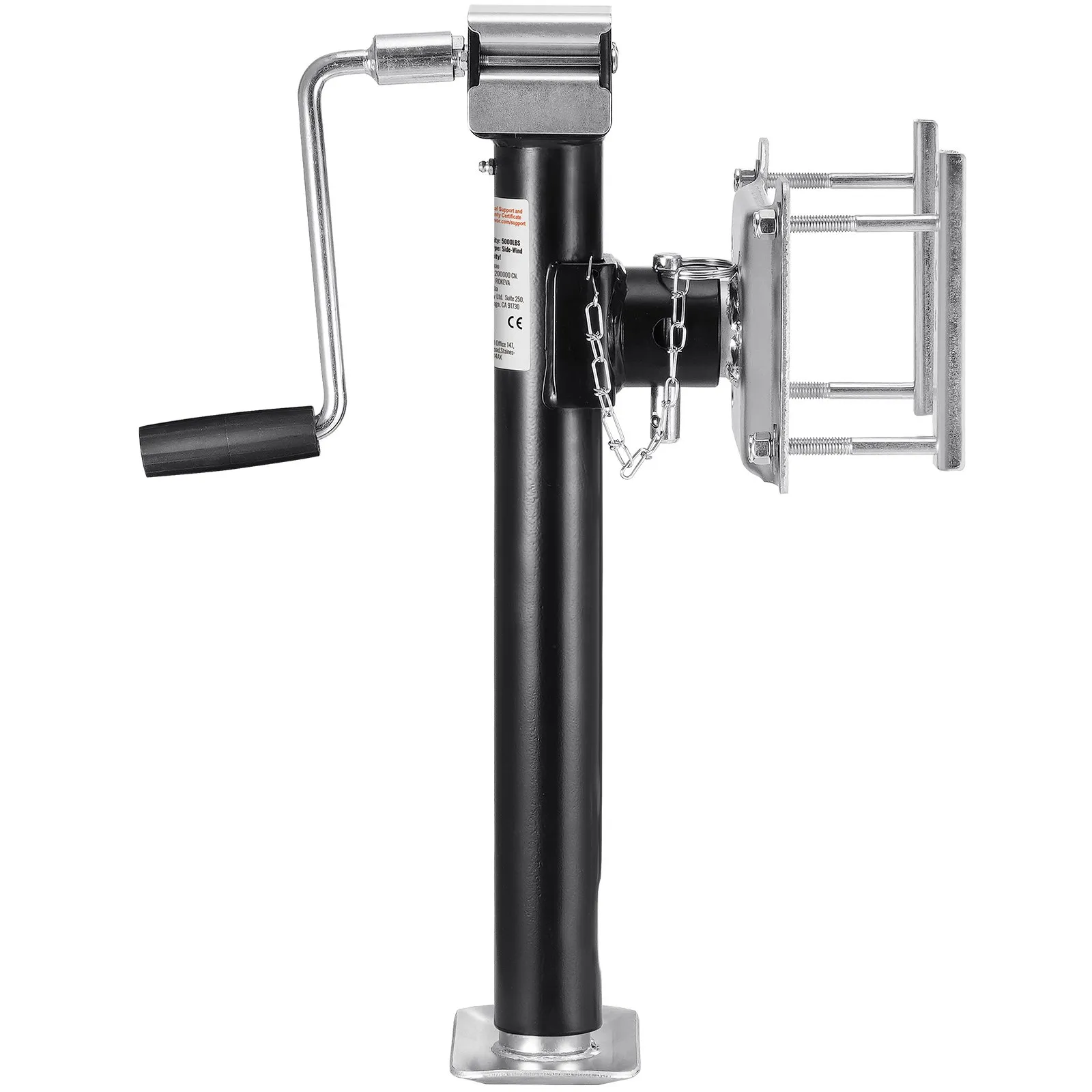 Zdvihák prívesu, dynamická nosnosť 2267 kg, podpera prívesu, obytný príves, otočná podpera, zdvíhací stojan 365 mm s rukoväťou pre karavany, konské prívesy, úžitkové prívesy a jachtárske prívesy – Obrázok 5