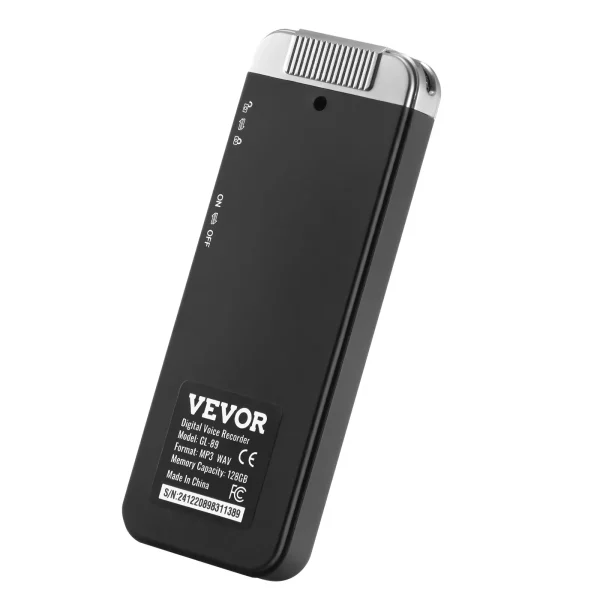 Digitálny hlasový záznamník , 128 GB, diktafón s prehrávaním, zvukový záznamník s heslom USB, pamäť 8730 hodín, 40 hodín nepretržitého nahrávania, na prednášky, stretnutia – Obrázok 6