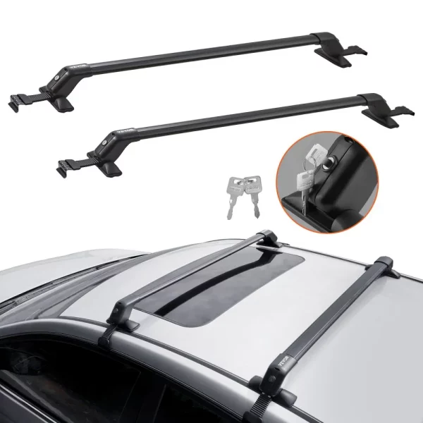 Strešný nosič, Priečne nosníky na auto 2 ks. Nosnosť 70,3 kg, vhodné pre autá, vzdialenosť medzi odkvapmi 105 – 109 cm, vzdialenosť od odkvapov k oknám 6 cm – Obrázok 8