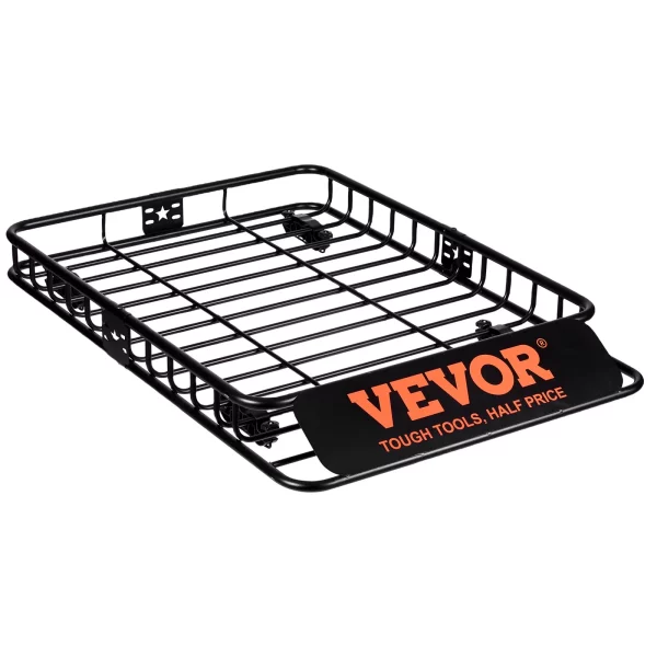Strešný nosič univerzálny 1305 x 915 x 127 mm, vaňa na strešný nosič vrátane tašky, nosnosť 90 kg, zábradlia, nosič na batožinu, čierny na kempovanie, cestovanie atď. – Obrázok 3