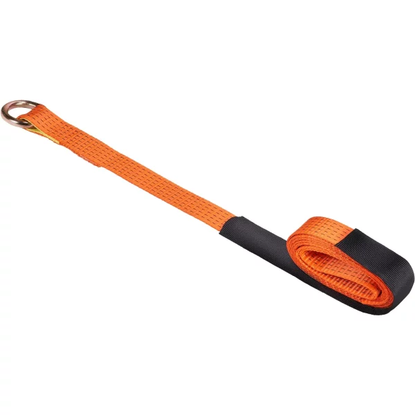 Sada upevňovacích popruhov pre kolesá, 5,08 x 243,84 cm, upevňovacie popruhy, preprava automobilov, 4-dielny systém upevňovania prívesov, nosnosť 2660 kg, štvorkolky, UTV, prívesy, príslušenstvo pre zakladacie kliny a upevňovacie popruhy, oranžová – Obrázok 3