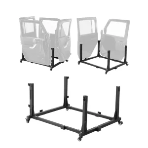 Úložný vozík na dvere Jeep (pre 4 dvere) Pohyblivý, pevný držiak na dvere auta, vhodný pre Jeep Wrangler JK JL/Gladiator JT 2007-2023 JK JL / Gladiator JT čierny