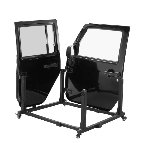 Úložný vozík na dvere Jeep (pre 4 dvere) Pohyblivý, pevný držiak na dvere auta, vhodný pre Jeep Wrangler JK JL/Gladiator JT 2007-2023 JK JL / Gladiator JT čierny – Obrázok 3