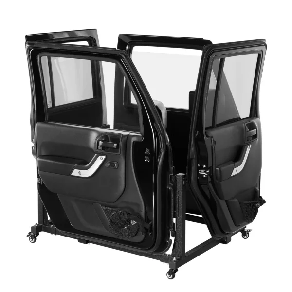 Úložný vozík na dvere Jeep (pre 4 dvere) Pohyblivý, pevný držiak na dvere auta, vhodný pre Jeep Wrangler JK JL/Gladiator JT 2007-2023 JK JL / Gladiator JT čierny – Obrázok 5