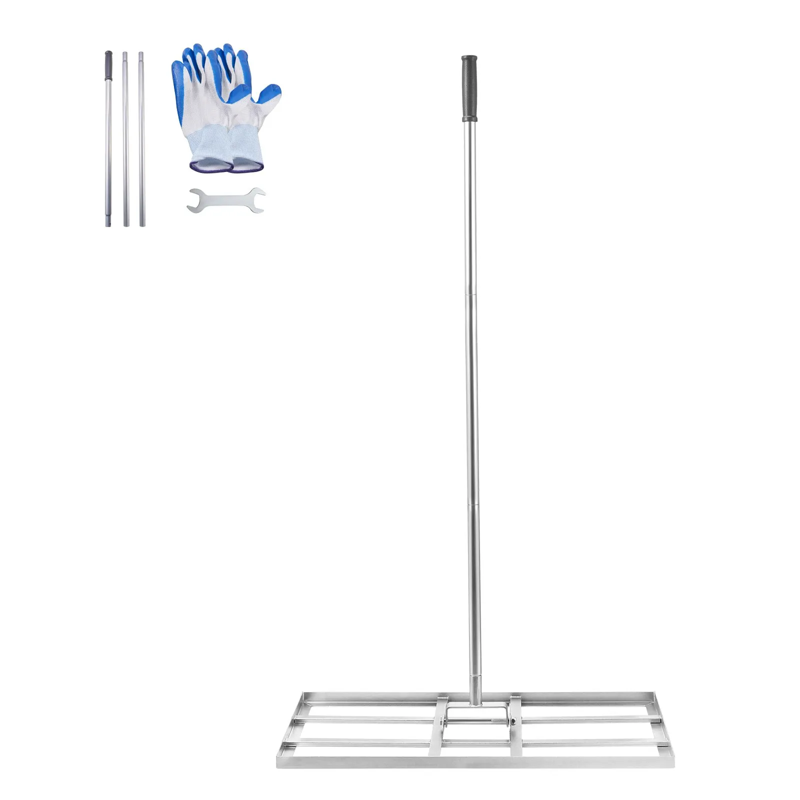 Hrable na trávu s rukoväťou, základná doska 355x762 mm, vyrovnávacie hrable z uhlíkovej ocele, vyrovnávacie hrable na starostlivosť o trávnik, vyrovnávacie hrable na trávnik, na dvor a golfové ihrisko – Obrázok 5