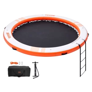 Nafukovací plávajúci dok, ø3,04 m dokovací mostík s trampolínovou sieťou ø2,4 m, protišmyková plávajúca plošina, vodná podložka s prenosnou taškou a odnímateľným rebríkom pre relaxáciu pri bazéne