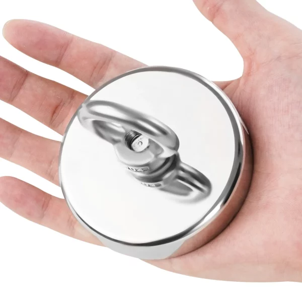 Magnetická rybárska sada Magnetická rybárska sada 318 kg Jednostranná ťažná sila, Rybárska sada s neodýmovým magnetom zo vzácnych zemín 60 mm na navíjanie v rieke Magnetický rybolov Ťažké zavesenie – Obrázok 2