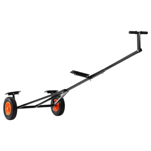 Prepravný vozík na príves na loď, manévrovací príves, nosnosť 190 kg, pneumatiky 40 cm, uhlíková oceľ, protišmykový držiak, na prepravu kajakov, motorových člnov a rybárskych lodí – Obrázok 4