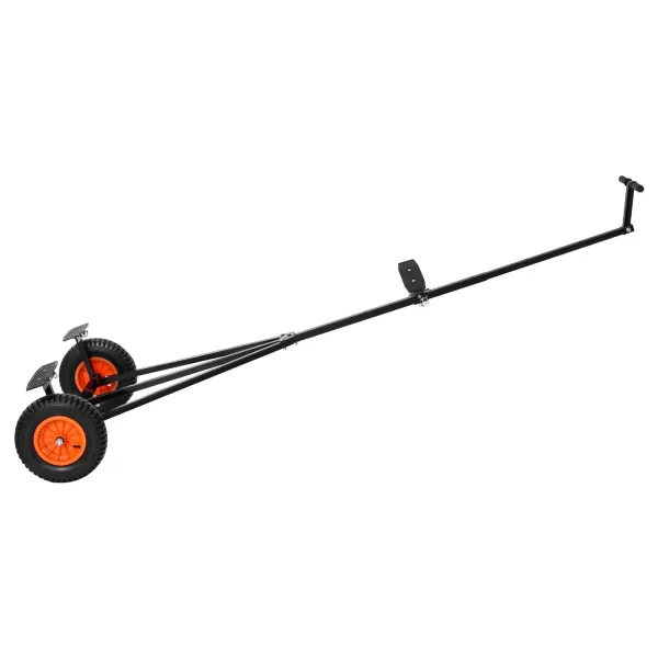 Prepravný vozík na príves na loď, manévrovací príves, nosnosť 190 kg, pneumatiky 40 cm, uhlíková oceľ, protišmykový držiak, na prepravu kajakov, motorových člnov a rybárskych lodí – Obrázok 3