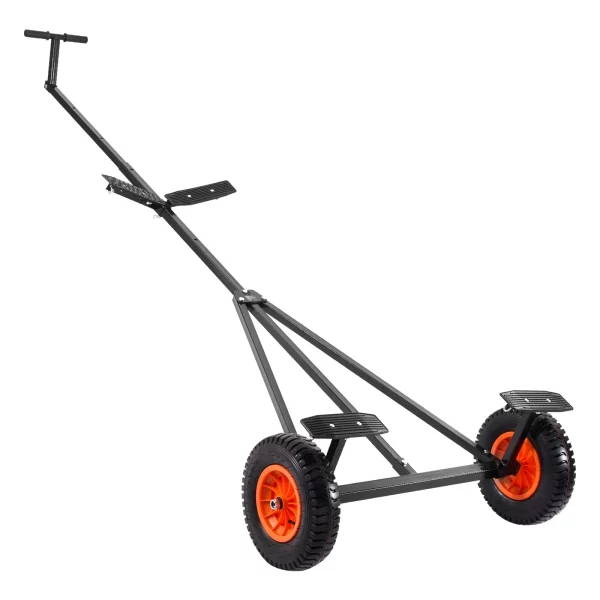 Prepravný vozík na príves na loď, manévrovací príves, nosnosť 190 kg, pneumatiky 40 cm, uhlíková oceľ, protišmykový držiak, na prepravu kajakov, motorových člnov a rybárskych lodí – Obrázok 2