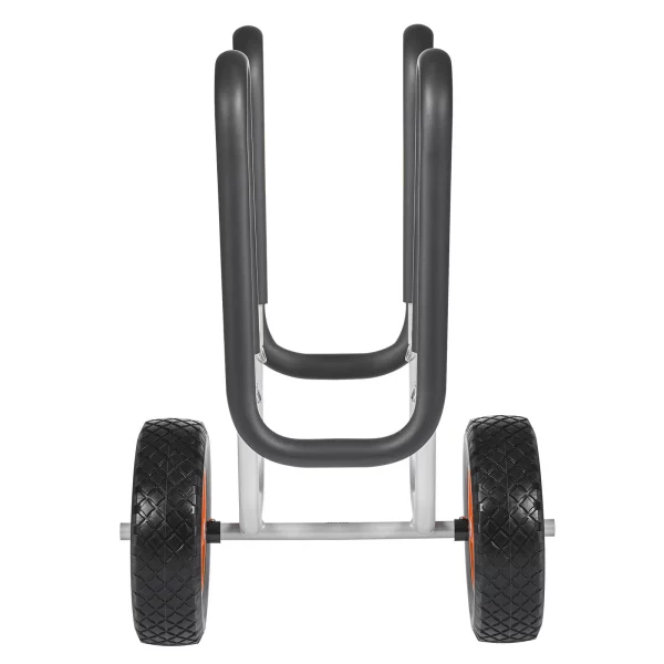 Prepravný vozík, 68 kg, Vozík na paddleboardy s 25,4 cm plnými gumovými pneumatikami, penová výplň, napínací popruh, ideálna prepravná pomôcka pre paddleboardy a surfboardy, 520 x 500 x 680 mm – Obrázok 4