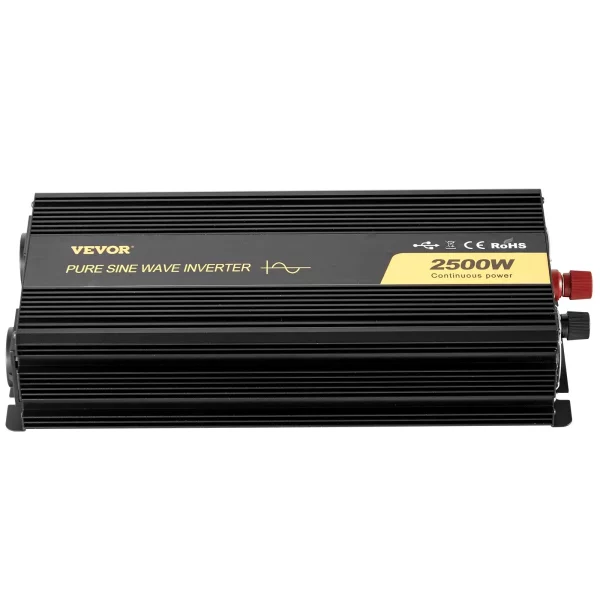 Menič napätia  230V, menič s čistým sínusovým napätím 2500W, GYS-2500W 12V DC čistý sínusový výkon, diaľkové ovládanie meniča s čistým sínusovým napätím a káblovým LCD displejom – Obrázok 2