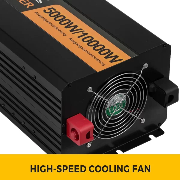 Menič napätia  230V, menič s čistým sínusovým napätím 5000W, menič s čistým sínusovým napätím 24V DC, menič s čistým sínusovým napätím – Obrázok 4