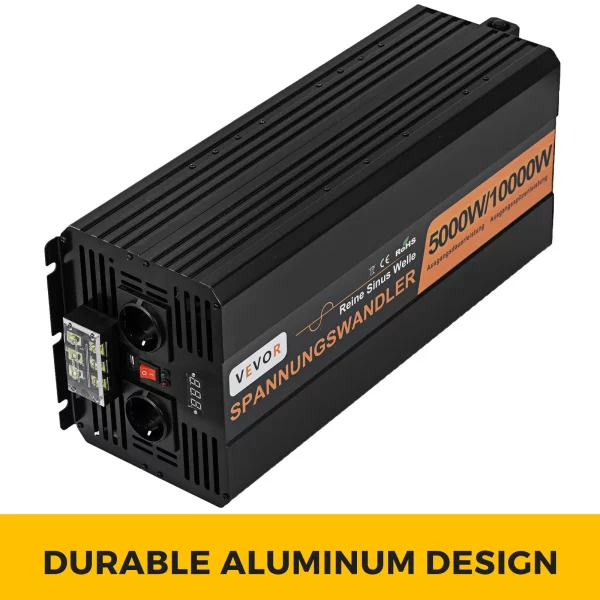 Menič napätia  230V, menič s čistým sínusovým napätím 5000W, menič s čistým sínusovým napätím 24V DC, menič s čistým sínusovým napätím – Obrázok 3