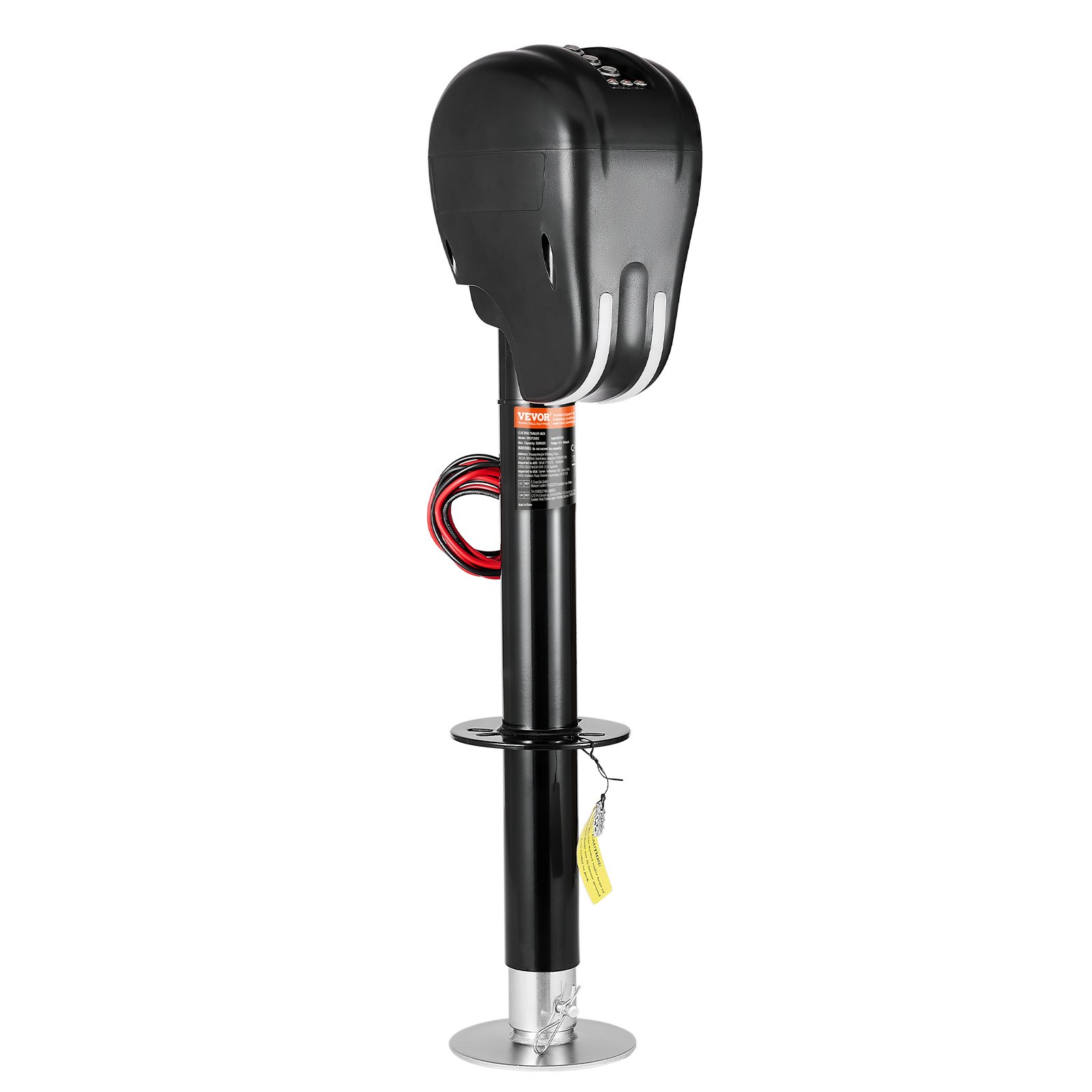 Elektrický zdvihák na príves, 1588 kg, vysokovýkonný zdvihák pre karavany s 2-cestným konektorom, pamäťovou funkciou, kľukou a krytom zdviháka, zdvih 240 – 760 mm, pre prívesy a obytné automobily – Obrázok 4