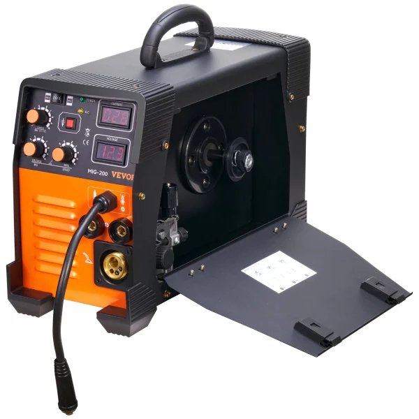 Zvárací stroj MIG/MMA/LIFT TIG 3 v 1, zváranie plneným drôtom 30 – 200 A (0,8 mm a 1 mm), technológia IGBT, rýchlosť drôtu 2,2 – 12 m/min, 200 A pri – Obrázok 4