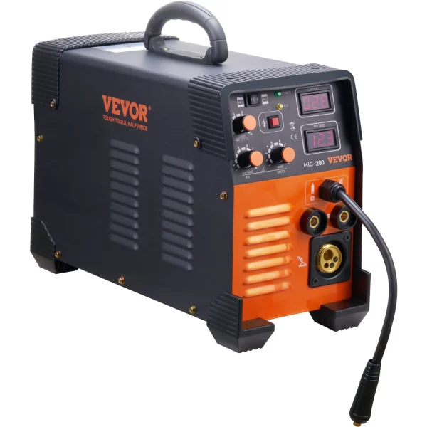 Zvárací stroj MIG/MMA/LIFT TIG 3 v 1, zváranie plneným drôtom 30 – 200 A (0,8 mm a 1 mm), technológia IGBT, rýchlosť drôtu 2,2 – 12 m/min, 200 A pri – Obrázok 3