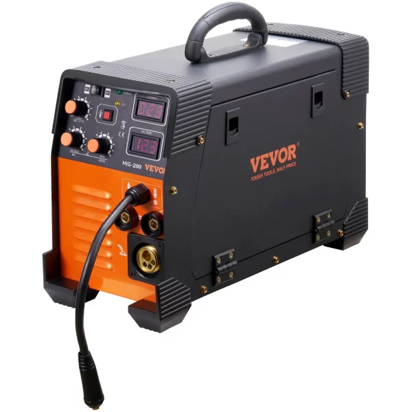 Zvárací stroj MIG/MMA/LIFT TIG 3 v 1, zváranie plneným drôtom 30 – 200 A (0,8 mm a 1 mm), technológia IGBT, rýchlosť drôtu 2,2 – 12 m/min, 200 A pri – Obrázok 5