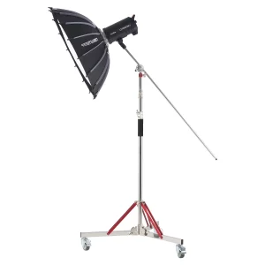 Štúdiový statív  s kolieskami, max. výška 320 cm, statív na lampu, stojan na svetlo, nastaviteľný statív vyrobený z nehrdzavejúcej ocele, fotografický statív s kolieskami, pre štúdiový softbox, monosvetlo, snímanie s reflektorom
