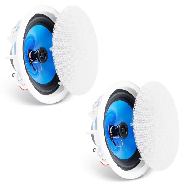 Sada 2 stropných reproduktorov  20 cm, 50W stropný a nástenný reproduktorový systém s impedanciou 8Ω a citlivosťou 89 dB, pre domácnosť, kuchyňu, obývačku, spálňu alebo krytú verandu – Obrázok 3