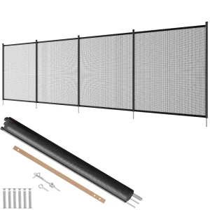 Bazénový plot, 1,21 x 3,66 m odnímateľný detský bezpečnostný plot, jednoduchá inštalácia svojpomocne, bazénový plot, 340 g Teslin PVC sieť na plot, chráni deti a domáce zvieratá