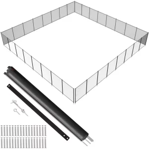 Bazénový plot 1,21 x 29,26 m Odnímateľný detský bezpečnostný plot, jednoduchá inštalácia svojpomocne, bazénový plot, 340 g Teslin PVC sieť na plot, na ochranu detí a domácich zvierat