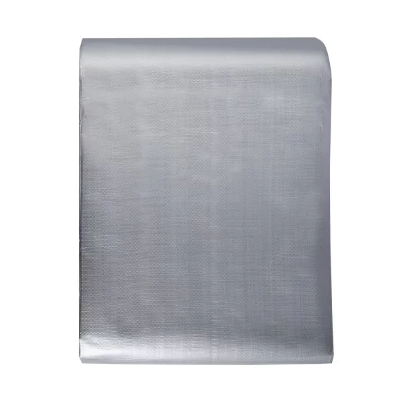 Plachta z PE tkaniny, ochranná plachta 487,7 x 609,6 cm, drevená plachta s hrúbkou 10 mil, látková plachta 12 x 12, záhradná plachta, vodeodolná, odolná voči UV žiareniu, na zakrytie obytných áut, motocyklov, záhradného nábytku, hnedá, strieborná