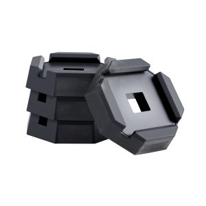 4-balenie vyrovnávacích podložiek pre obytné vozidlá, gumené podložky pre zdvihák prívesu s nosnosťou 2300 kg (na podložku), stabilizačná podložka pre zdvihák s veľkou plochou, ideálna pre štvorcové stopy (139,7 mm)