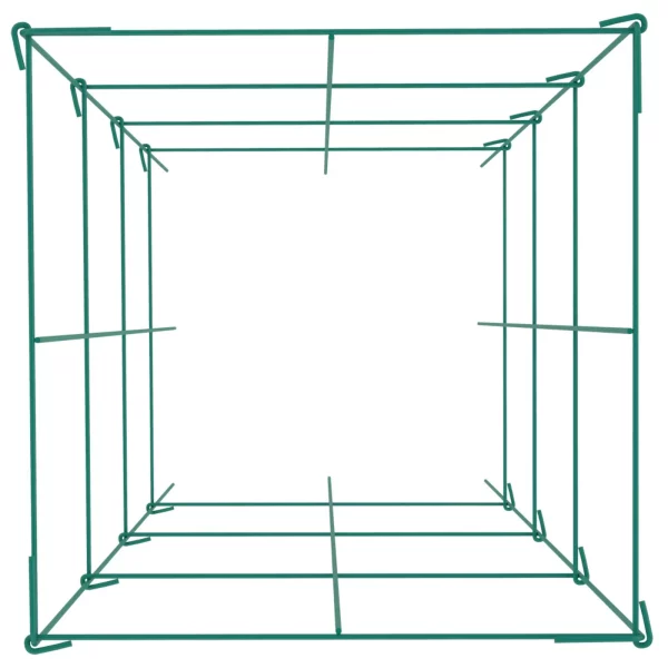 Klietky na paradajky, 30 x 30 x 117 cm, sada 10 štvorcových klietok na podporu rastlín, odolné veže na zelené paradajky vyrobené z ocele s PVC povlakom na popínavú zeleninu, rastliny, kvety a ovocie. – Obrázok 5