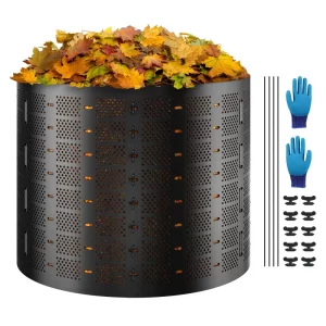 Rapid Composter 1000L záhradný kompostér 90x100cm termo kompostér HDPE plastový kompostér odolný voči korózii a teplu odolný kompostér na zníženie odpadu v domácnosti