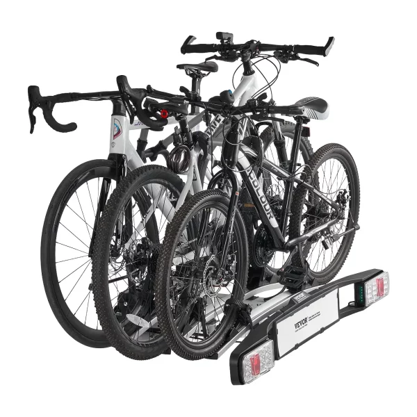 Nosič bicyklov s uchytením 5 cm, zadný nosič bicyklov pre 3 bicykle s nosnosťou do 65 kg, uzamykateľný nosič bicyklov pre elektrobicykle so zadným svetlom – Obrázok 3