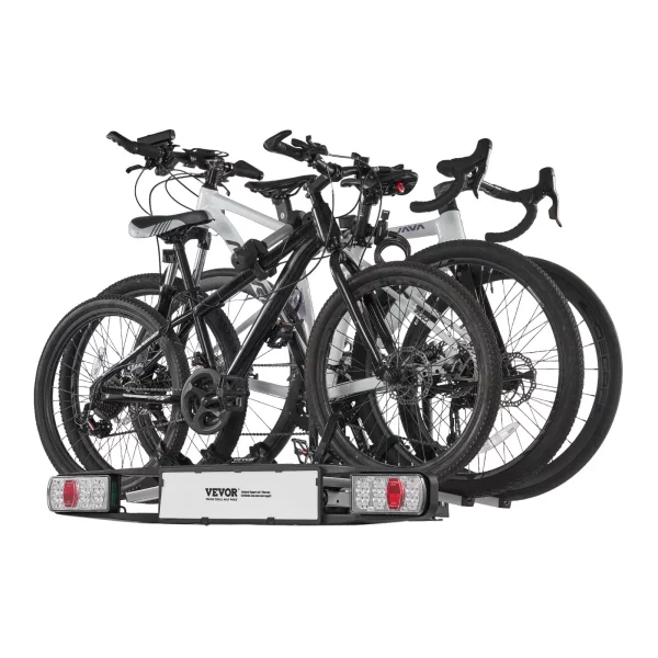 Nosič bicyklov s uchytením 5 cm, zadný nosič bicyklov pre 3 bicykle s nosnosťou do 65 kg, uzamykateľný nosič bicyklov pre elektrobicykle so zadným svetlom – Obrázok 5