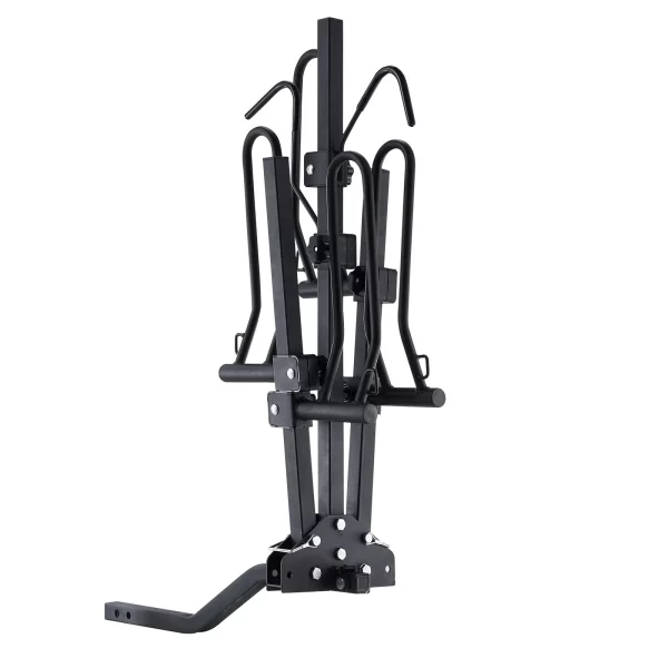 Nosič bicyklov na ťažné zariadenie, platforma pre 2 bicykle, nosnosť 73 kg, ťažné zariadenie pre nosič bicyklov s prijímačom 50,8 mm, skladací nosič bicyklov pre auto, SUV, nákladné auto atď. – Obrázok 3