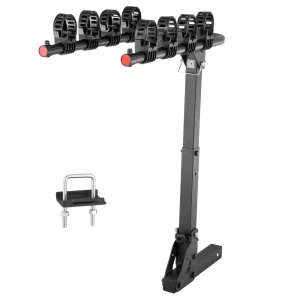 Nosič bicyklov na ťažné zariadenie, plošinový pre 4 bicykle, nosnosť 68 kg, ťažné zariadenie pre nosič bicyklov s prijímačom 50,8 mm, skladací nosič bicyklov pre auto, SUV, nákladné auto