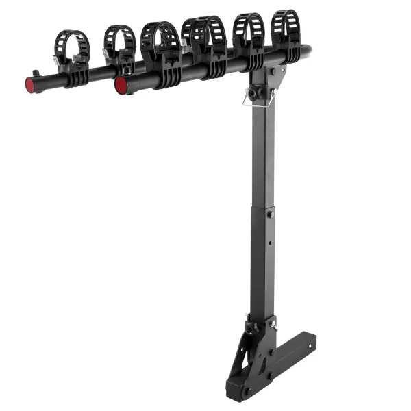 Nosič bicyklov na ťažné zariadenie, plošinový pre 4 bicykle, nosnosť 68 kg, ťažné zariadenie pre nosič bicyklov s prijímačom 50,8 mm, skladací nosič bicyklov pre auto, SUV, nákladné auto – Obrázok 3