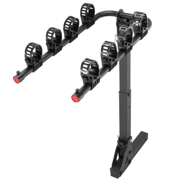 Nosič bicyklov na ťažné zariadenie, plošinový pre 4 bicykle, nosnosť 68 kg, ťažné zariadenie pre nosič bicyklov s prijímačom 50,8 mm, skladací nosič bicyklov pre auto, SUV, nákladné auto – Obrázok 5