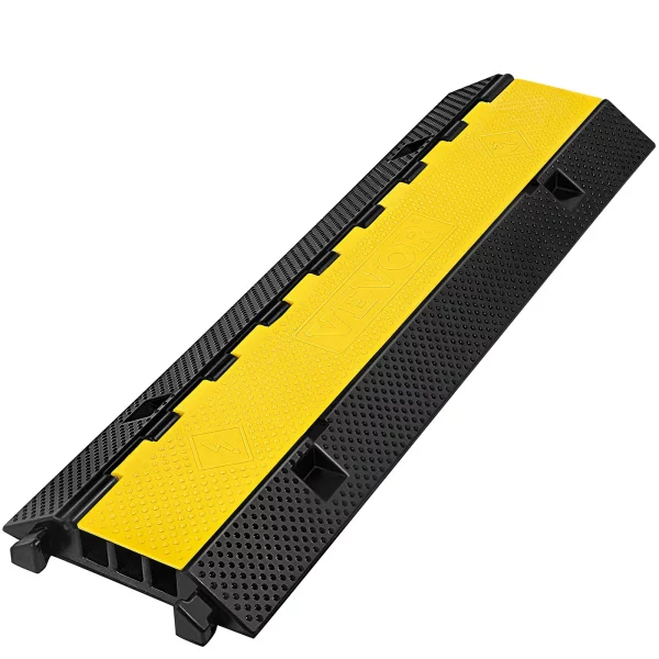 Ochranná rohož na káble , káblový kanál, vonkajšia ochrana káblov pre chodcov, ochrana podlahy pre káble z PVC a termoplastickej gumy, ochranná rampa pre most 103 x 30 x 5,5 cm – Obrázok 3