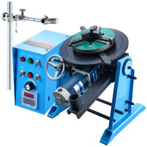 Otočný zvárací stôl 120W, polohovač zvárania, manipulátor 0,5-6 ot./min., otočný stôl 25 kg (horizontálne)/50 kg (vertikálne), uhol sklonu 0-90°, trojčeľusťové skľučovadlo KD200 na rezanie, brúsenie a montáž