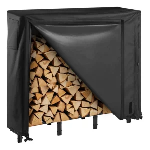 Kovový stojan na drevo, 122x32x118 cm, stojan na drevo, prístrešok na drevo, max. nosnosť 181 kg, stojan na drevo, skladovanie dreva, pomôcka na stohovanie na verandy, terasy, záhrady