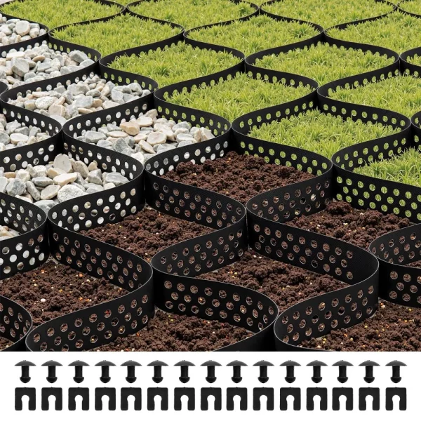 štrková mriežka, hĺbka 50 mm, trávniková mriežka 10000 x 3000 mm, štrková voština, HDPE voštinová mriežka, priepustná geomreža na stabilizáciu príjazdových ciest, pre záhradu, terasu, chodník, parkovanie pre karavany