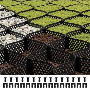štrková mriežka, hĺbka 100 mm, trávniková mriežka 5200 x 2700 mm, štrková voština, HDPE voštinová mriežka, priepustná geomreža na stabilizáciu príjazdových ciest, pre záhradu, terasu, chodník, parkovanie pre karavany