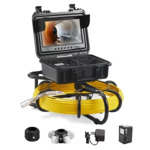 Kanalizačný senzor 50 m, 23 cm obrazovka, inšpekčná kamera na potrubie s funkciou DVR, IP68 kamera s 12 nastaviteľnými LED diódami, s 16 GB SD kartou pre kanalizačné potrubia, dom, kanalizáciu, odtokové potrubie